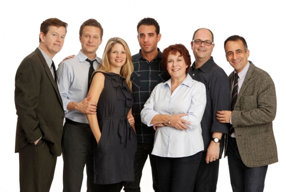 Dylan Baker, Will Chase, Kelli O'Hara, Bobby Cannavale, Judy Kaye, Brad Oscar and David Pittu at 